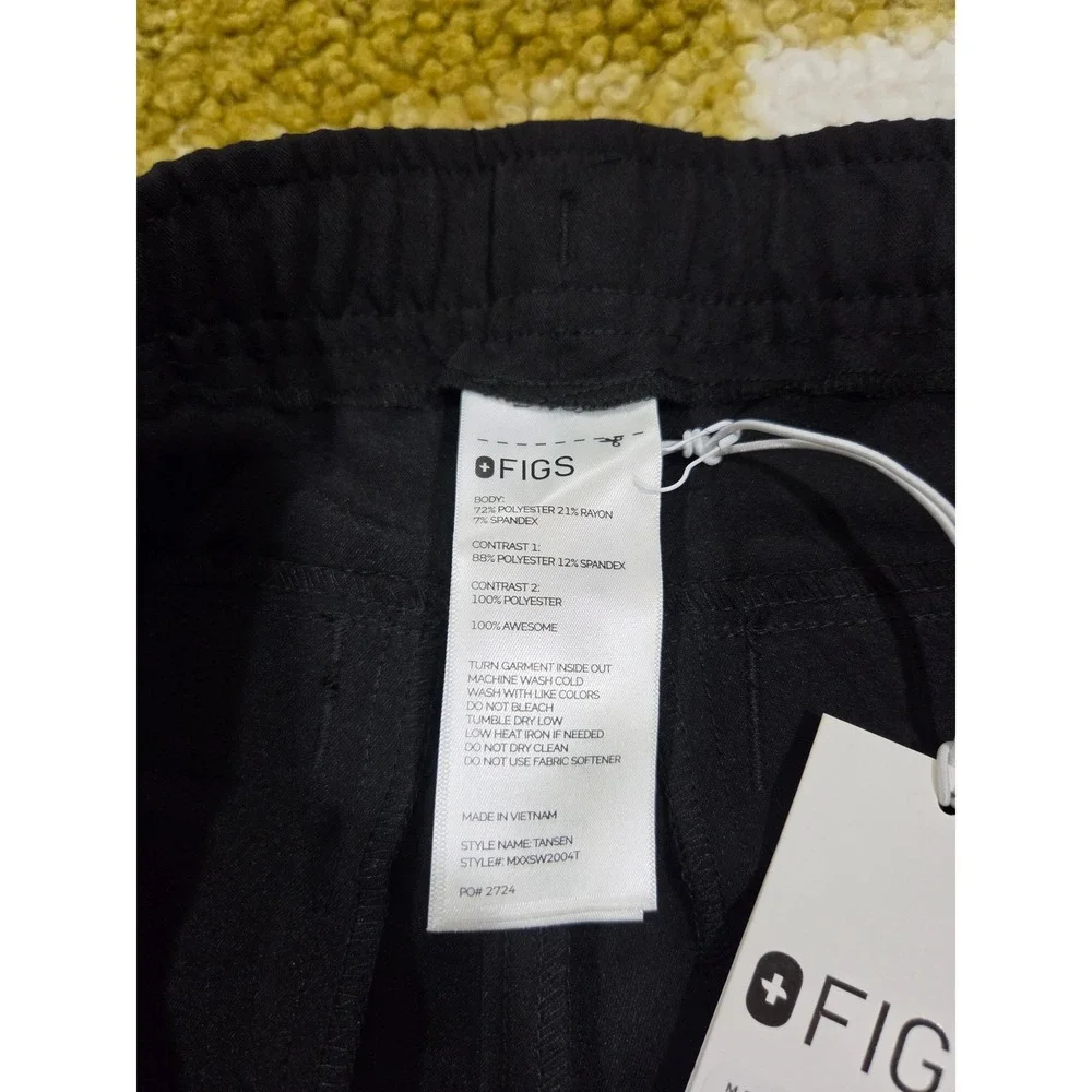 FIGS Tansen Jogger 2.0 Tall Black Scrub Pants Mens XL MXXSW2004T NWT